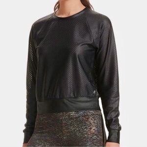 Spalding Sz L Black Breathable Mesh Activewear Top NWT